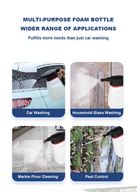 2-Pattern Electric Foam Sprayer for Car Wash And Pest Control