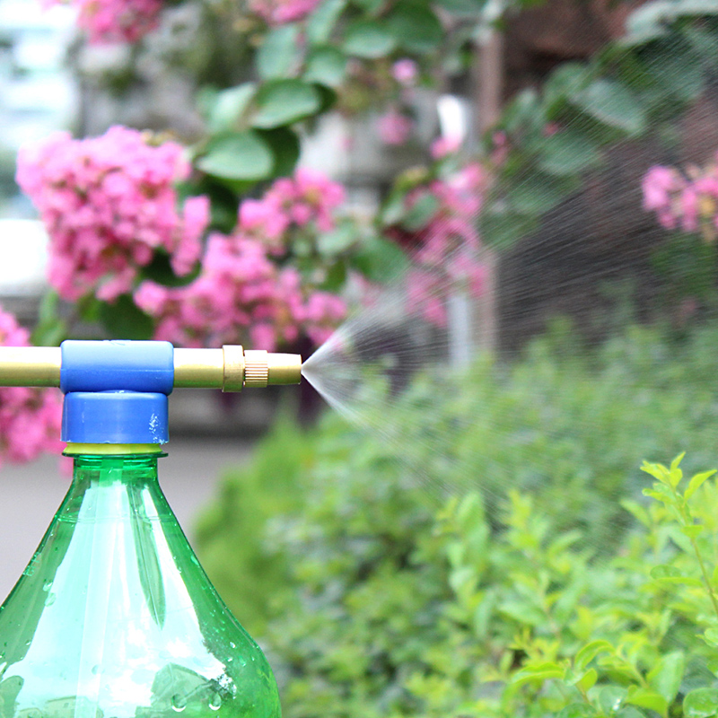 Actual spray distance demonstration using a trombone sprayer